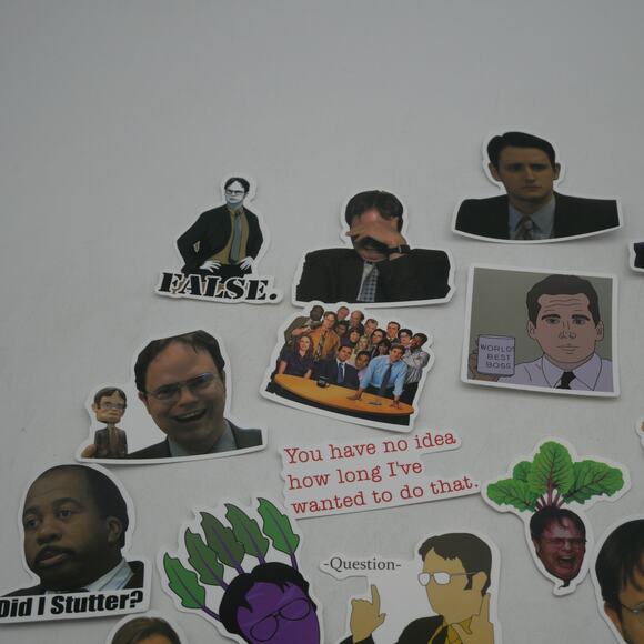 46 The Office Stickers Michael Dwight Jim Stanley Kevin Vinyl Laptop Bottle - Picture 2 of 14